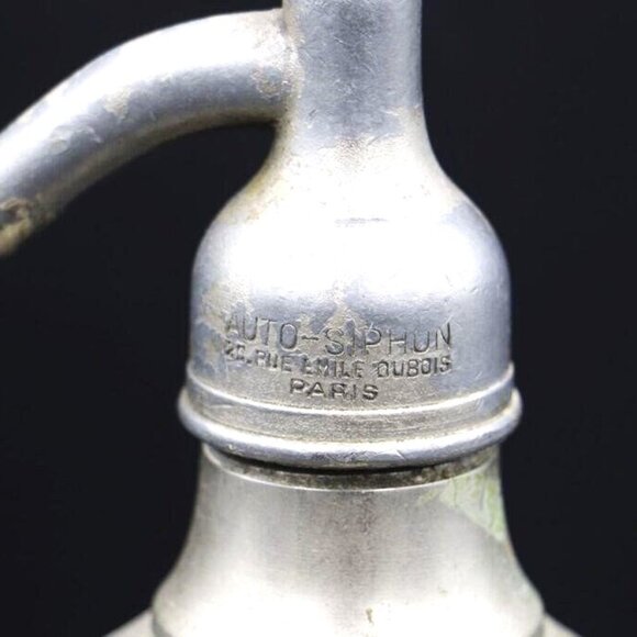 English Mesh Wrapped SYPHON Spritz Bottle Carbon Water Bottle Vintage Bottle Bar - Picture 5 of 6